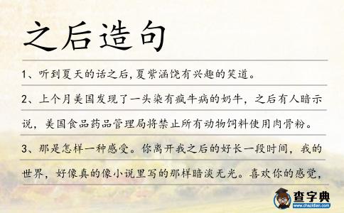 之后造句