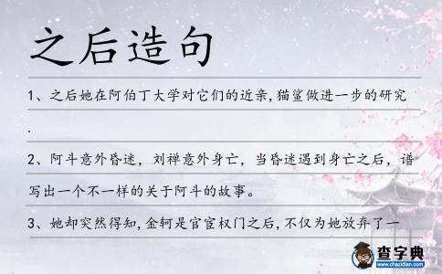 之后造句