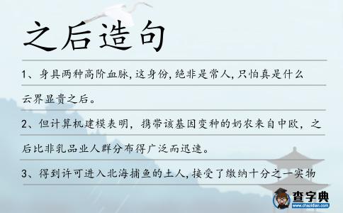 之后造句
