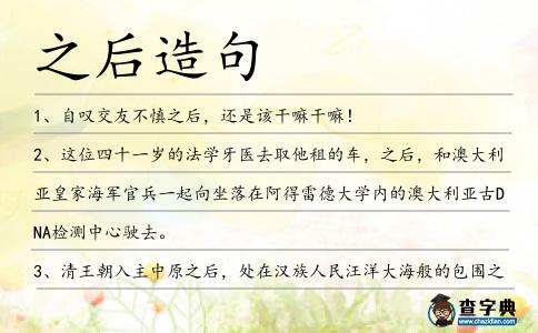 之后造句