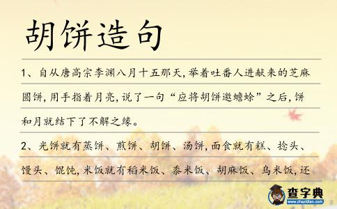 胡餅造句