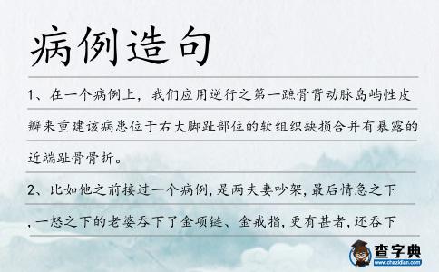 病例造句
