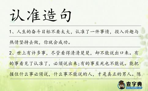 認(rèn)準(zhǔn)造句