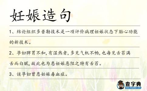 妊娠造句