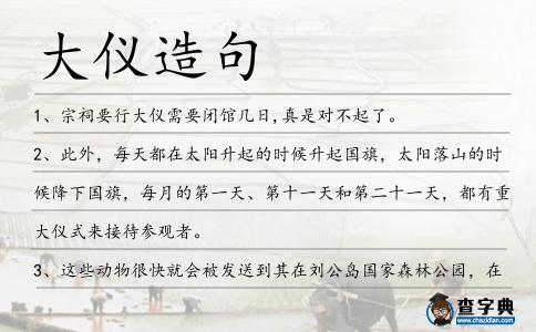 大儀造句