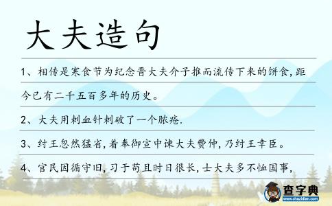 大夫造句