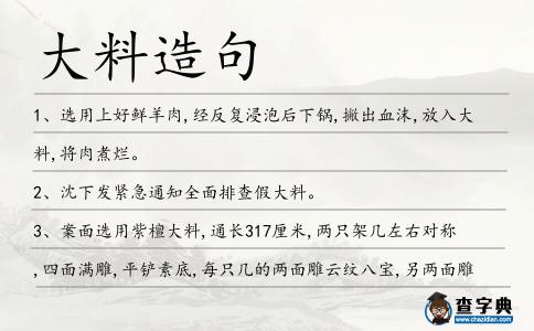 大料造句