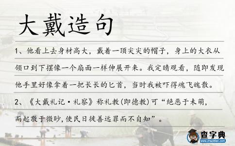大戴造句