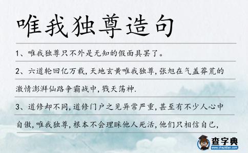 唯我獨尊造句