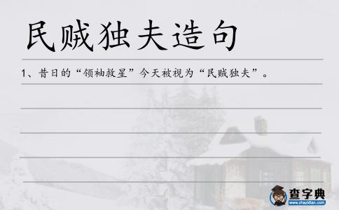 民賊獨夫造句