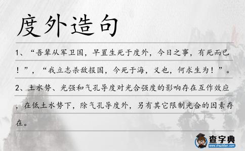 度外造句