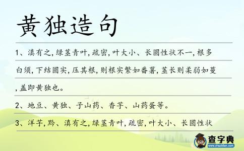 黃獨造句