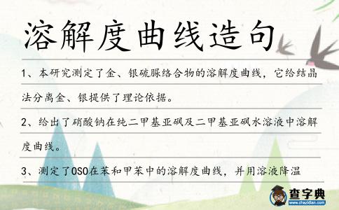 溶解度曲線造句