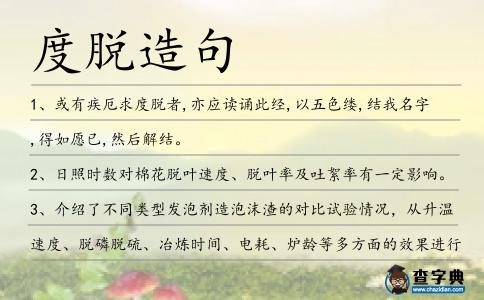 度脫造句