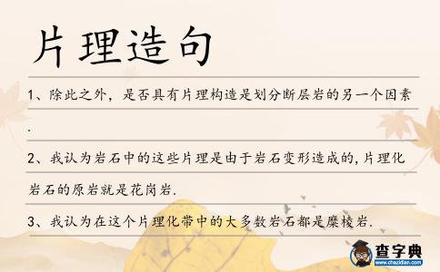 片理造句