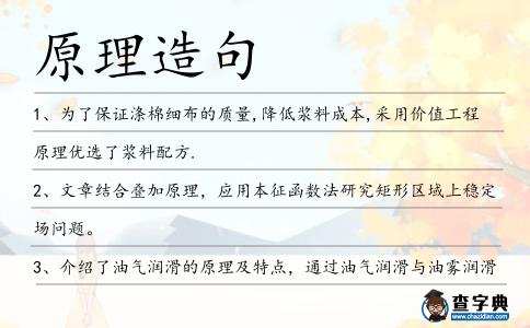 原理造句