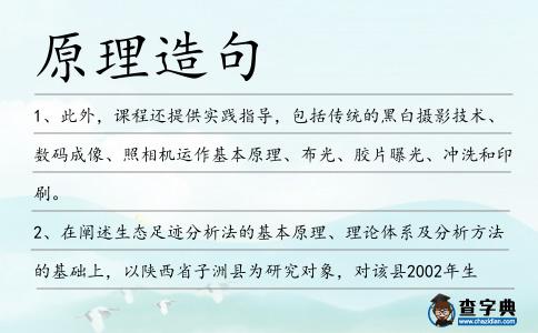 原理造句