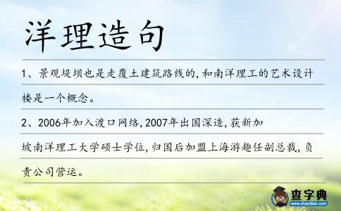 洋理造句