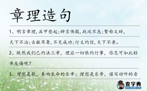 章理造句