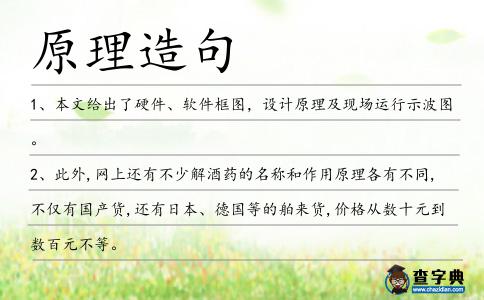 原理造句
