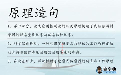 原理造句