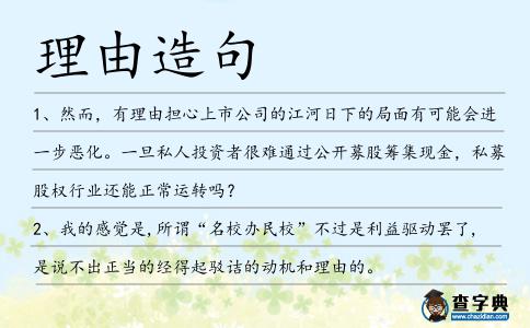 理由造句