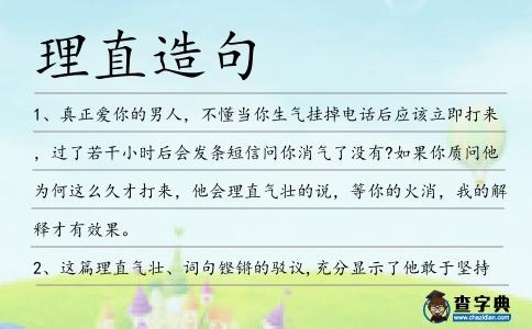 理直造句
