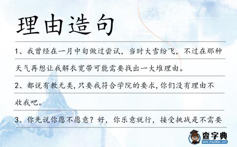理由造句