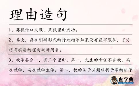 理由造句