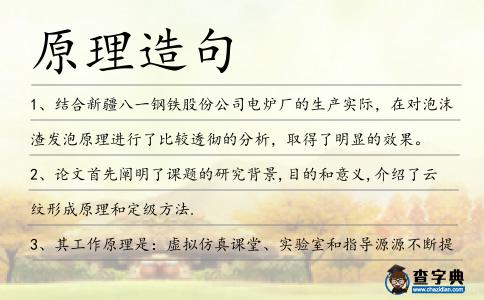 原理造句