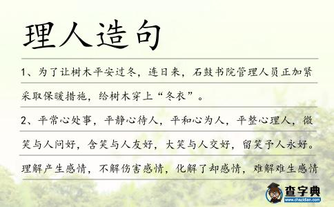 理人造句