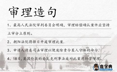 審理造句