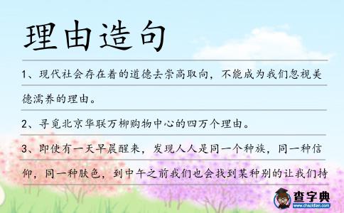 理由造句