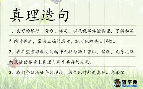 真理造句