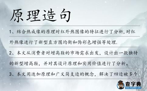 原理造句