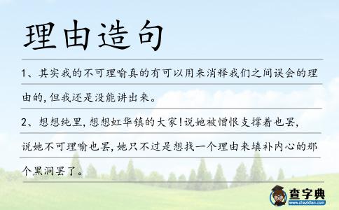 理由造句