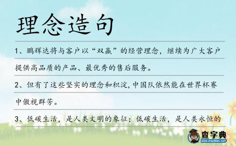 理念造句