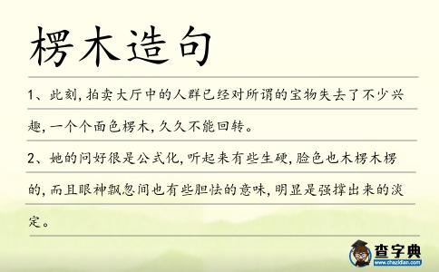 楞木造句