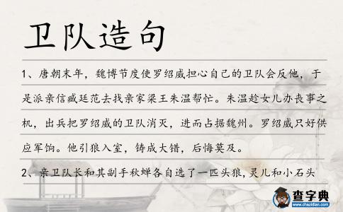 衛隊造句
