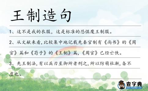 王制造句
