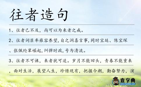 往者造句