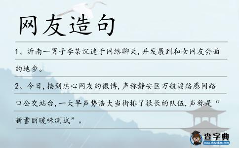 網(wǎng)友造句