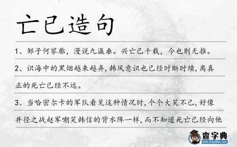 亡已造句