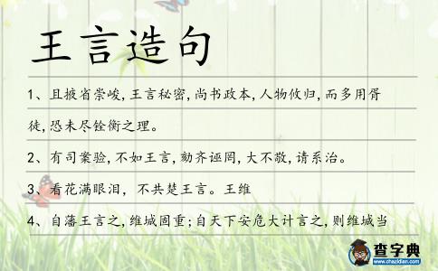 王言造句