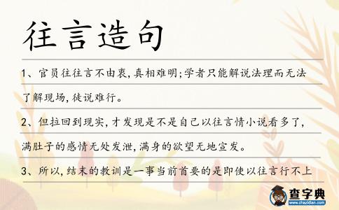 往言造句