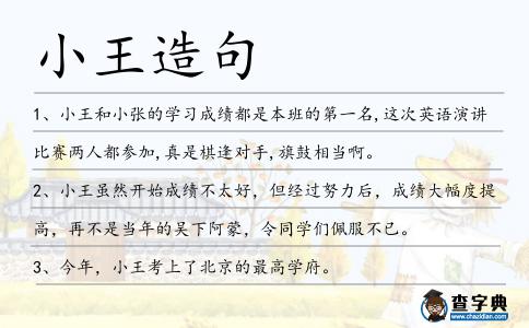 小王造句