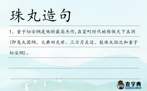 珠丸造句