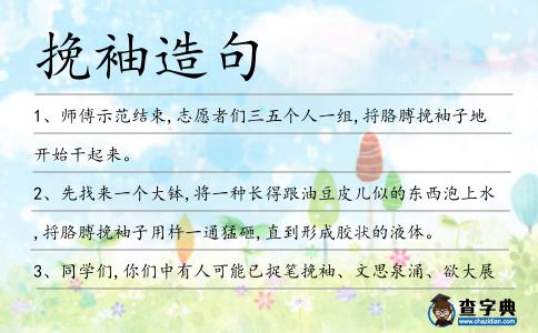 挽袖造句