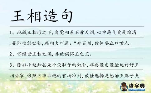 王相造句