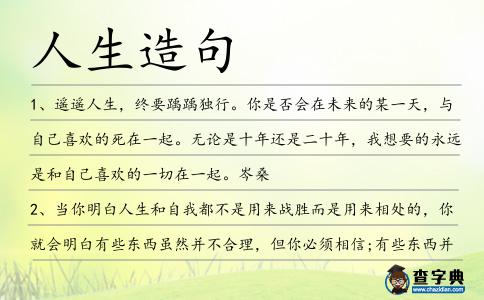 人生造句